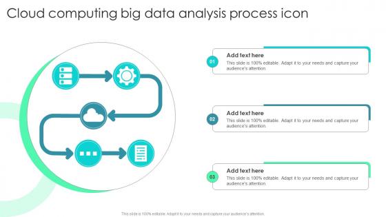 Cloud Computing Big Data Analysis Process Icon