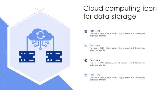 Cloud Computing Icon For Data Storage