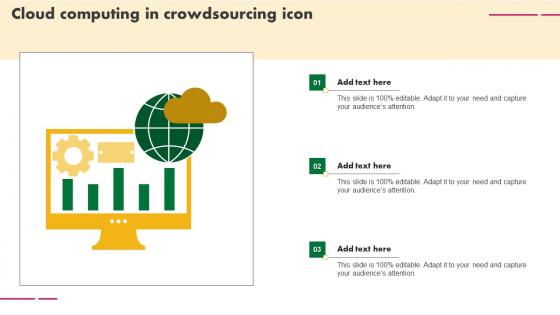 Cloud Computing In Crowdsourcing Icon