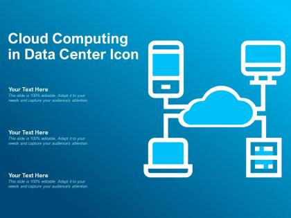 Cloud computing in data center icon