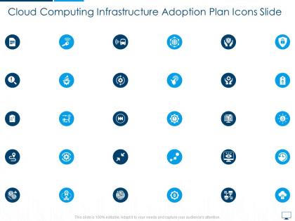 Cloud computing infrastructure adoption plan icons slide ppt summary