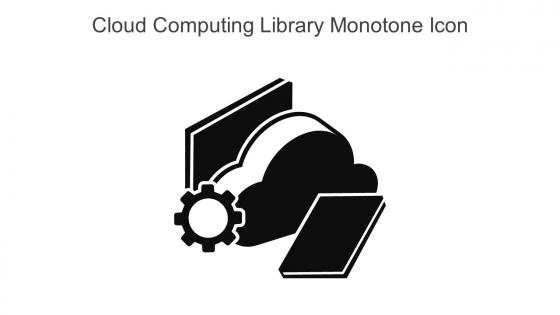 Cloud Computing Library Monotone Icon In Powerpoint Pptx Png And Editable Eps Format