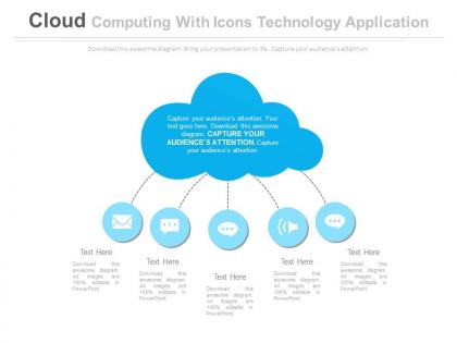 Cloud computing with icons technology application flat powerpoint design