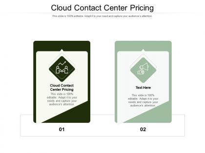 Cloud contact center pricing ppt powerpoint presentation inspiration influencers cpb