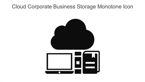 Cloud Corporate Business Storage Monotone Icon In Powerpoint Pptx Png And Editable Eps Format