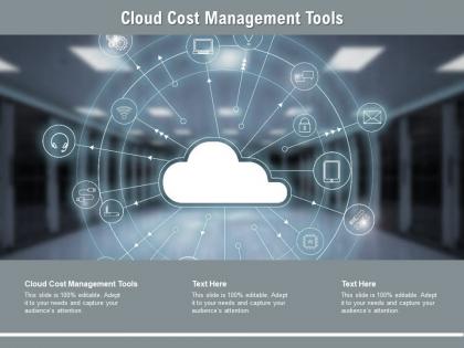 Cloud cost management tools ppt powerpoint presentation infographic cpb