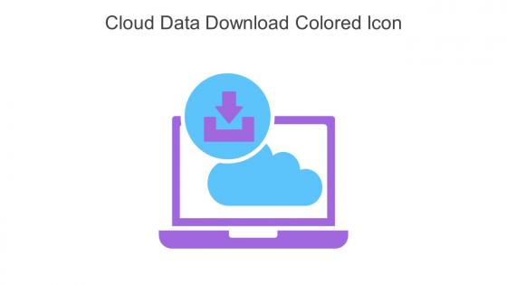 Cloud Data Download Colored Icon In Powerpoint Pptx Png And Editable Eps Format