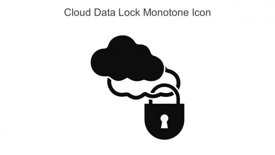 Cloud Data Lock Monotone Icon In Powerpoint Pptx Png And Editable Eps Format