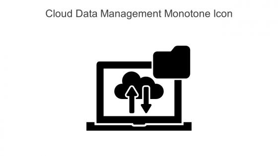 Cloud Data Management Monotone Icon In Powerpoint Pptx Png And Editable Eps Format
