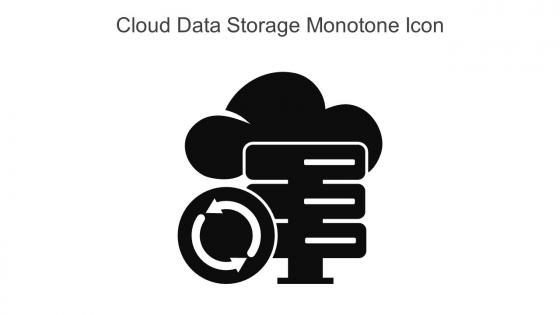 Cloud Data Storage Monotone Icon In Powerpoint Pptx Png And Editable Eps Format