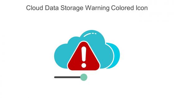 Cloud Data Storage Warning Colored Icon In Powerpoint Pptx Png And Editable Eps Format
