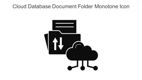Cloud Database Document Folder Monotone Icon In Powerpoint Pptx Png And Editable Eps Format