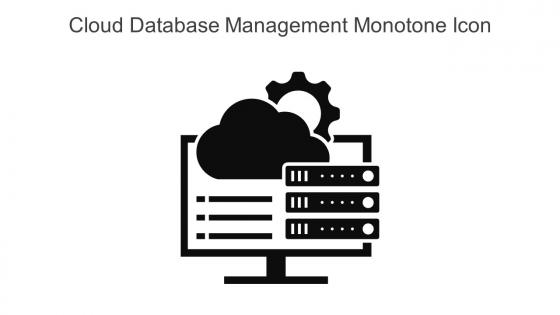Cloud Database Management Monotone Icon In Powerpoint Pptx Png And Editable Eps Format