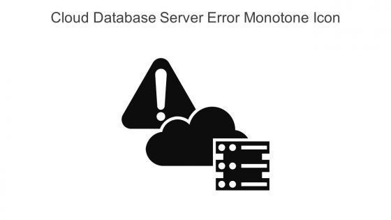 Cloud Database Server Error Monotone Icon In Powerpoint Pptx Png And Editable Eps Format