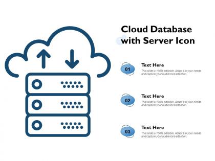 Cloud database with server icon