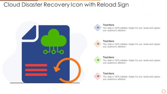 Cloud Disaster Recovery Icon With Reload Sign