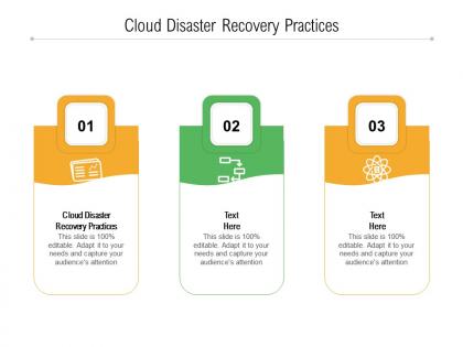 Cloud disaster recovery practices ppt powerpoint presentation infographics background images cpb