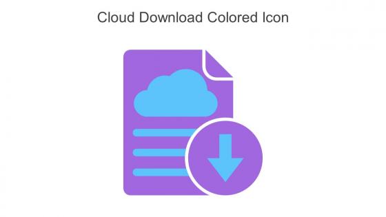 Cloud Download Colored Icon In Powerpoint Pptx Png And Editable Eps Format