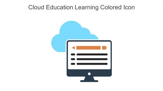 Cloud Education Learning Colored Icon In Powerpoint Pptx Png And Editable Eps Format