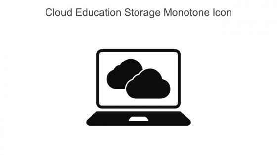 Cloud Education Storage Monotone Icon In Powerpoint Pptx Png And Editable Eps Format