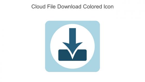 Cloud File Download Colored Icon In Powerpoint Pptx Png And Editable Eps Format
