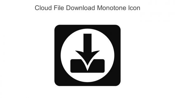 Cloud File Download Monotone Icon In Powerpoint Pptx Png And Editable Eps Format