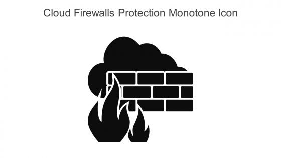 Cloud Firewalls Protection Monotone Icon In Powerpoint Pptx Png And Editable Eps Format