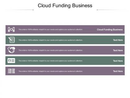 Cloud funding business ppt powerpoint presentation summary deck cpb