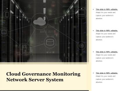Cloud governance monitoring network server system