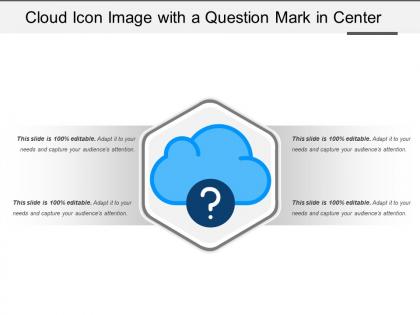 Cloud icon image with a question mark in center