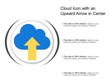 Cloud icon with an upward arrow in center
