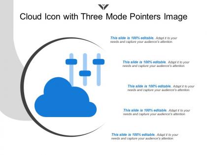 Cloud icon with three mode pointers image