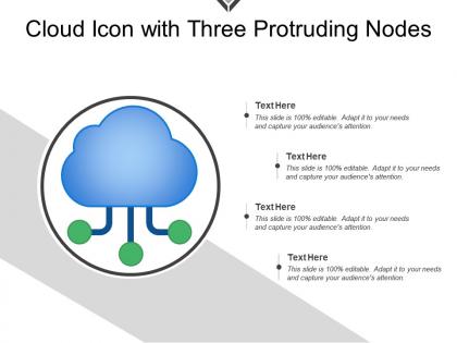 Cloud icon with three protruding nodes