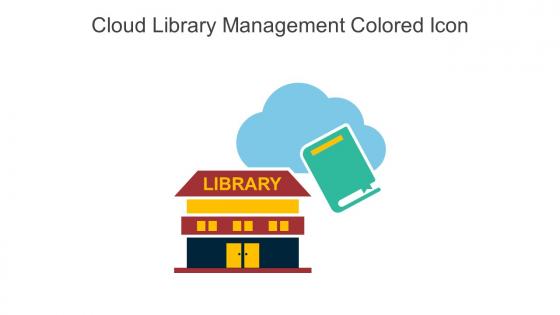 Cloud Library Management Colored Icon In Powerpoint Pptx Png And Editable Eps Format