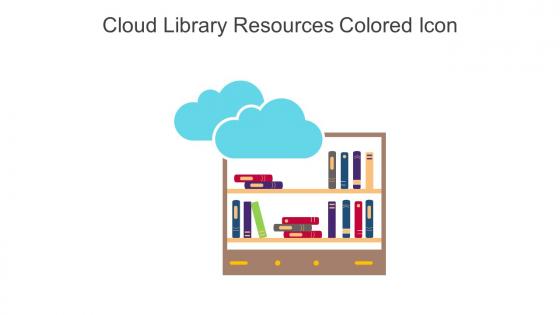 Cloud Library Resources Colored Icon In Powerpoint Pptx Png And Editable Eps Format