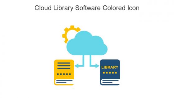 Cloud Library Software Colored Icon In Powerpoint Pptx Png And Editable Eps Format