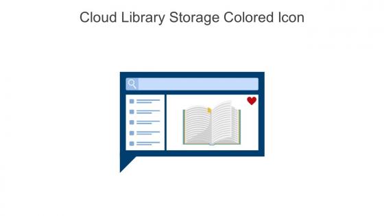 Cloud Library Storage Colored Icon In Powerpoint Pptx Png And Editable Eps Format