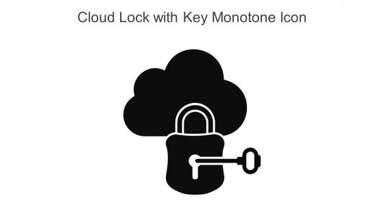 Cloud Lock With Key Monotone Icon In Powerpoint Pptx Png And Editable Eps Format