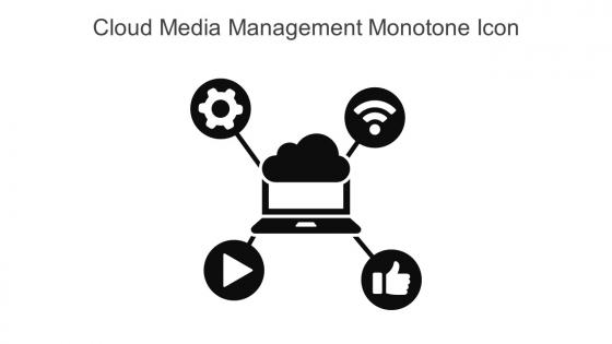 Cloud Media Management Monotone Icon In Powerpoint Pptx Png And Editable Eps Format