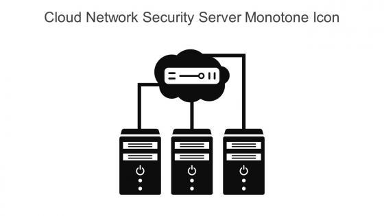 Cloud Network Security Server Monotone Icon In Powerpoint Pptx Png And Editable Eps Format