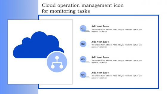 Cloud Operation Management Icon For Monitoring Tasks