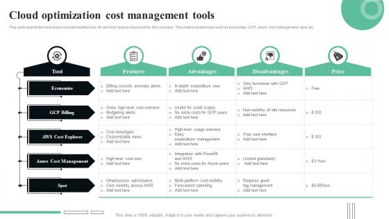 Cloud Optimization Cost Management Tools