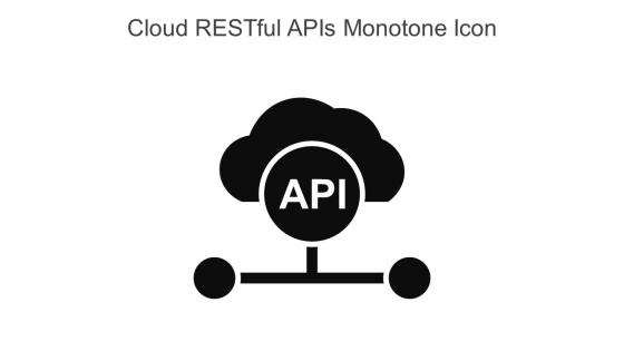 Cloud Restful APIs Monotone Icon In Powerpoint Pptx Png And Editable Eps Format