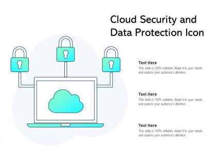 Cloud security and data protection icon