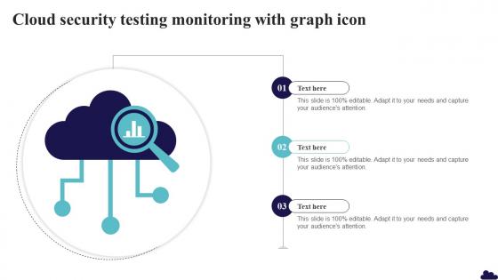 Cloud Security Testing Monitoring With Graph Icon
