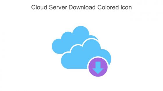 Cloud Server Download Colored Icon In Powerpoint Pptx Png And Editable Eps Format
