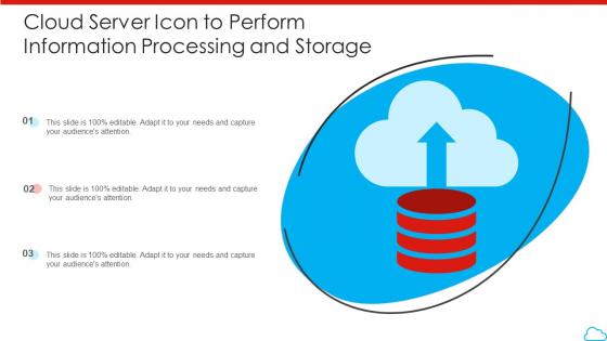 Cloud Server Icon To Perform Information Processing And Storage