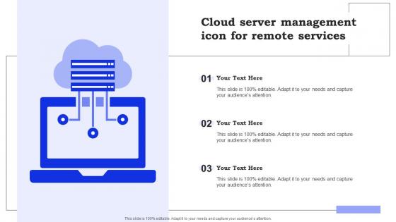 Cloud Server Management Icon For Remote Services