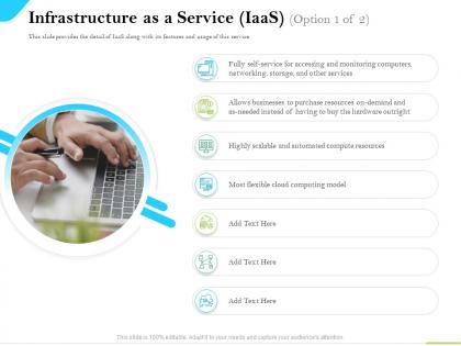 Cloud service providers infrastructure as a service iaas computing model ppt infographics