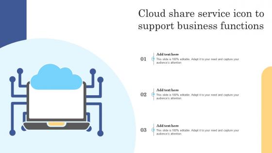 Cloud Share Service Icon To Support Business Functions